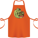 A Chameleon Eating Ramen Cotton Apron 100% Organic Orange