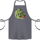 A Chameleon Eating Ramen Cotton Apron 100% Organic Steel