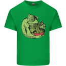A Chameleon Eating Ramen Mens Cotton T-Shirt Tee Top Irish Green