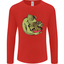 A Chameleon Eating Ramen Mens Long Sleeve T-Shirt Red
