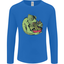 A Chameleon Eating Ramen Mens Long Sleeve T-Shirt Royal Blue