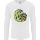 A Chameleon Eating Ramen Mens Long Sleeve T-Shirt White