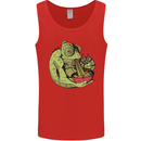 A Chameleon Eating Ramen Mens Vest Tank Top Red