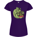 A Chameleon Eating Ramen Womens Petite Cut T-Shirt Purple