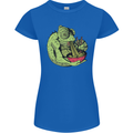 A Chameleon Eating Ramen Womens Petite Cut T-Shirt Royal Blue