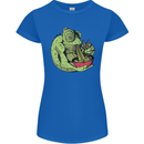 A Chameleon Eating Ramen Womens Petite Cut T-Shirt Royal Blue