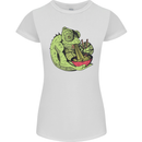 A Chameleon Eating Ramen Womens Petite Cut T-Shirt White