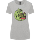 A Chameleon Eating Ramen Womens Wider Cut T-Shirt Sports Grey