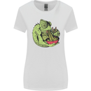 A Chameleon Eating Ramen Womens Wider Cut T-Shirt White