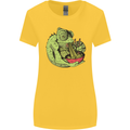 A Chameleon Eating Ramen Womens Wider Cut T-Shirt Yellow