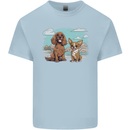 A Chihuahua & Cocker Spaniel Dogs Kids T-Shirt Childrens Light Blue
