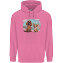 A Chihuahua & Cocker Spaniel Dogs Mens 80% Cotton Hoodie Azelea