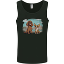 A Chihuahua & Cocker Spaniel Dogs Mens Vest Tank Top Black