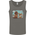 A Chihuahua & Cocker Spaniel Dogs Mens Vest Tank Top Charcoal
