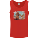 A Chihuahua & Cocker Spaniel Dogs Mens Vest Tank Top Red