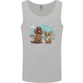 A Chihuahua & Cocker Spaniel Dogs Mens Vest Tank Top Sports Grey