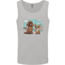 A Chihuahua & Cocker Spaniel Dogs Mens Vest Tank Top Sports Grey