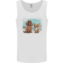 A Chihuahua & Cocker Spaniel Dogs Mens Vest Tank Top White