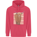 A Chilled Highland Cow Childrens Kids Hoodie Heliconia