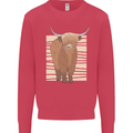 A Chilled Highland Cow Kids Sweatshirt Jumper Heliconia