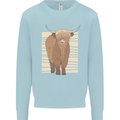 A Chilled Highland Cow Kids Sweatshirt Jumper Light Blue
