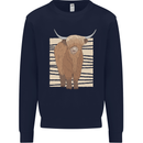 A Chilled Highland Cow Kids Sweatshirt Jumper Navy Blue