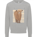 A Chilled Highland Cow Kids Sweatshirt Jumper Sports Grey