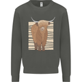A Chilled Highland Cow Kids Sweatshirt Jumper Storm Grey