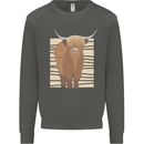 A Chilled Highland Cow Kids Sweatshirt Jumper Storm Grey
