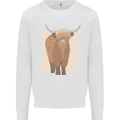 A Chilled Highland Cow Kids Sweatshirt Jumper White