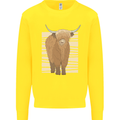 A Chilled Highland Cow Kids Sweatshirt Jumper Yellow