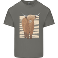 A Chilled Highland Cow Kids T-Shirt Childrens Charcoal