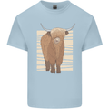 A Chilled Highland Cow Kids T-Shirt Childrens Light Blue