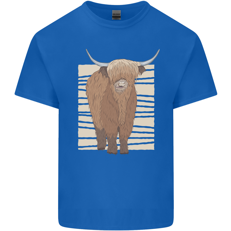 A Chilled Highland Cow Kids T-Shirt Childrens Royal Blue