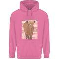 A Chilled Highland Cow Mens 80% Cotton Hoodie Azelea
