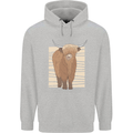 A Chilled Highland Cow Mens 80% Cotton Hoodie Sports Grey