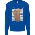 A Chilled Highland Cow Mens Sweatshirt Jumper Royal Blue