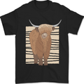 A Chilled Highland Cow Mens T-Shirt 100% Cotton Black