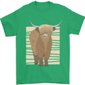 A Chilled Highland Cow Mens T-Shirt 100% Cotton Irish Green