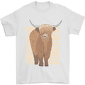 A Chilled Highland Cow Mens T-Shirt 100% Cotton White