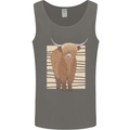 A Chilled Highland Cow Mens Vest Tank Top Charcoal