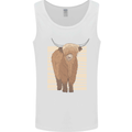 A Chilled Highland Cow Mens Vest Tank Top White