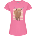 A Chilled Highland Cow Womens Petite Cut T-Shirt Azalea