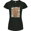 A Chilled Highland Cow Womens Petite Cut T-Shirt Black