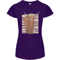 A Chilled Highland Cow Womens Petite Cut T-Shirt Purple