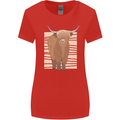 A Chilled Highland Cow Womens Wider Cut T-Shirt Red
