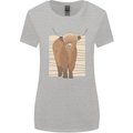 A Chilled Highland Cow Womens Wider Cut T-Shirt Sports Grey