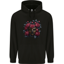 A Chinese Mask With Roses Gothic Goth Childrens Kids Hoodie Black