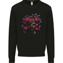 A Chinese Mask With Roses Gothic Goth Mens Sweatshirt Jumper Black