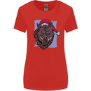 A Christmas Boar Wearing an Xmas Hat Pig Womens Wider Cut T-Shirt Red